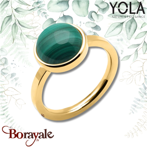 Bague malachite, Collection: Cabochon YOLA Taille 56