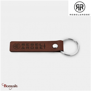 Porte clé Rebel & Rose Collection : Brun foncé Longueur totale 11 cm RR-025-G