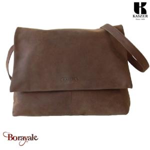Besace Gibecière KASZER collection Kansas marron naturel foncé 20055-C6