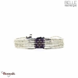 Bracelet Belle mais pas que, Violette de parme, Parme - Gris - Argenté