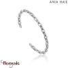 Bracelet jonc Ania Haie Links argent 925° plaqué rhodium de haute qualité B004-0