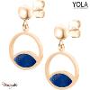 Boucles d'oreilles Lapis Lazuli Acier Yola Nature femme