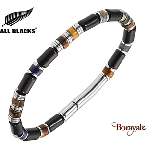 Bracelet All Blacks bijoux Homme rang de perles Heishi 682422