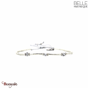 Bracelet Belle mais pas que, Nuit Polaire, Argent - Bleu nuit - Parme