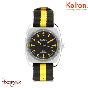 Montre KELTON RC 22 noire- jaune nato quartz Unisexe 9122432