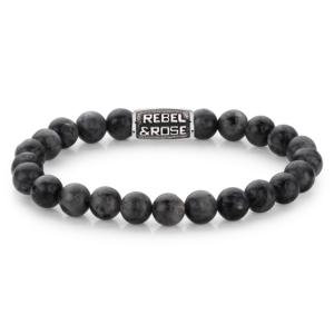 Bracelet Rebel & Rose Gris Séduction Vintage - 8mm M, Homme RR-80097-V-M