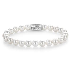 Bracelet Rebel & Rose Perles de coquillage - 8mm L, Unisex RR-80112-S-L