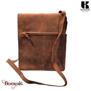 Sac bandoulière KASZER collection Kansas marron naturel foncé 20014-C6