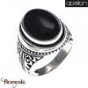 Chevalière APOLLON argent et Onyx Homme  HH107-60 Taille 60