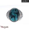 Chevalière APOLLON argent et Turquoise Homme  HH108-64 Taille 64