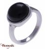 Bague Yola Nature Cabochon Onyx Acier poli IG-117-56