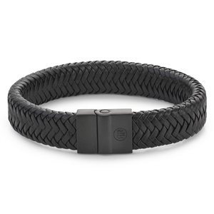 Bracelet Rebel & Rose Plaid Full Metal Noir Noir 15mm L, Homme RR-M0033-B-L