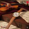 Montre AKTEO Art - Musique Violon Stradivarius 38 mm dorée ronde AMu14