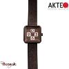 Montre AKTEO Iconique Damier 4 Chiffres 29 mm noire carrée IIc47