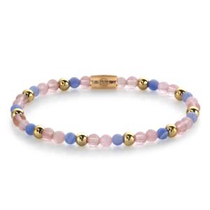 Bracelet Rebel & Rose Pink Summer Vibes - 4 mm - Plaqué ionique 18 ct XS, Femme