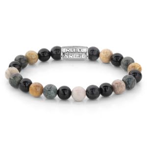 Bracelet Rebel & Rose Tempête d'Automne - 8mm M, Homme RR-80051-S-M