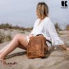 Sac à dos KASZER collection Nevada Marron naturel clair touché velours 20870-C6