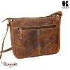 Sac bandoulière KASZER collection Nevada Marron naturel clair touché velours 208