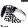 Chevalière APOLLON argent et Onyx Homme  HH107-66 Taille 66