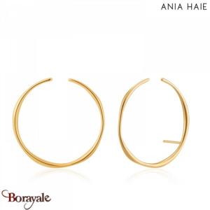 Boucles d'oreilles Ania Haie Ear We Go plaqué or 14 carats sur argent E023-20G