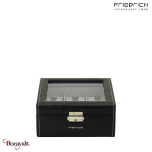 Coffret boite 6 montres, Friederich 1923 série Bond à fenêtre, noir 20085-2