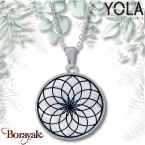 Collier Yola Nature Nacre Acier poli IP-416