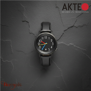 Montre AKTEO Poétique Persépolis 38 mm noire ronde IPo06