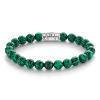 Bracelet Rebel & Rose Vert Malachite - 8mm L, Homme RR-80080-S-L