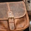 Sac bandoulière  KASZER collection Nevada Marron naturel clair touché velours 20
