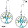 Boucles d'oreilles Yola Nature Arbre de vie Acier poli YO-510