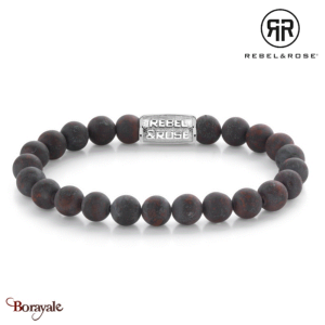 Bracelet Rebel & Rose Sucre roux mat - 8mm L, Homme RR-80075-S-L