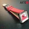 Montre AKTEO Art - Peinture Esquisse rouge carrée APe35