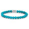 Bracelet Rebel & Rose Délice Turquoise - 6mm M, Unisex RR-60015-S-M