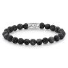 Bracelet Rebel & Rose Séduction Gris Mat - 8mm M, Homme RR-80025-S-M