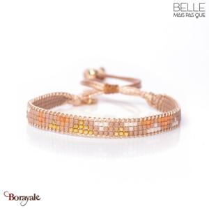 Bracelet Belle mais pas que, Peach Nougat, Perles de miyuki dorées à l'or fin