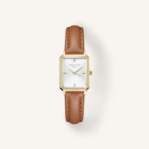 Montre Rosefield Octagon XS Cuir Camel Femme OWBLG-O85