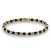 Bracelet Rebel & Rose Mix Black Madonna - 4mm - Plaqué ionisé 18 ct S, Femme RR-