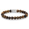 Bracelet Rebel & Rose Lys Tigré Mat - 8mm M, Homme RR-80023-S-M