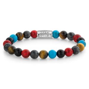 Bracelet Rebel & Rose Été chaud rouge - 8 mm L, Homme RR-80083-S-L