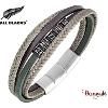 Bracelet All Blacks bijoux Homme cuir 4 rangs 682430