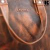 Cartable Serviette KASZER collection Nevada Marron naturel clair touché velours