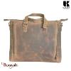 Cartable Serviette KASZER collection Nevada Marron naturel clair touché velours