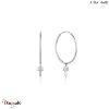 Boucles d'oreilles Ania Haie Under Lock & Key argent 925° plaqué rhodium de haut