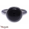 Bague Yola Nature Cabochon Onyx Acier poli IG-117-58