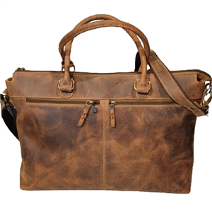 Sac à main A4 KASZER collection Nevada Marron naturel clair touché velours 20866