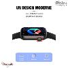 Montre TEKDAY pavé connectée unisexe boîtier noir, silicone marron 656557