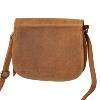 Sac bandoulière KASZER collection Nevada Marron naturel clair touché velours 200