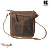 Sac bandoulière KASZER collection Wyoming brun naturel moyen 20616-C6