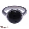 Bague Yola Nature Cabochon Onyx Acier poli IG-117-56