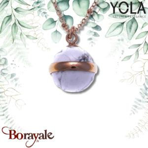 Collier howlite blanche, Collection: Perle de pierre YOLA